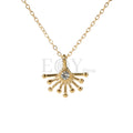 Collar con circonita central acero
