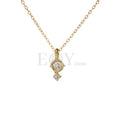 Collar doble circonita acero