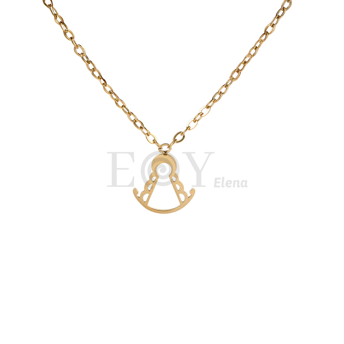 Collar Virgen del Pilar acero