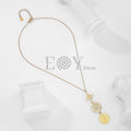 Collar con colgantes de nudo de bruja, medalla y San Benito