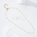 Collar con perlas acero