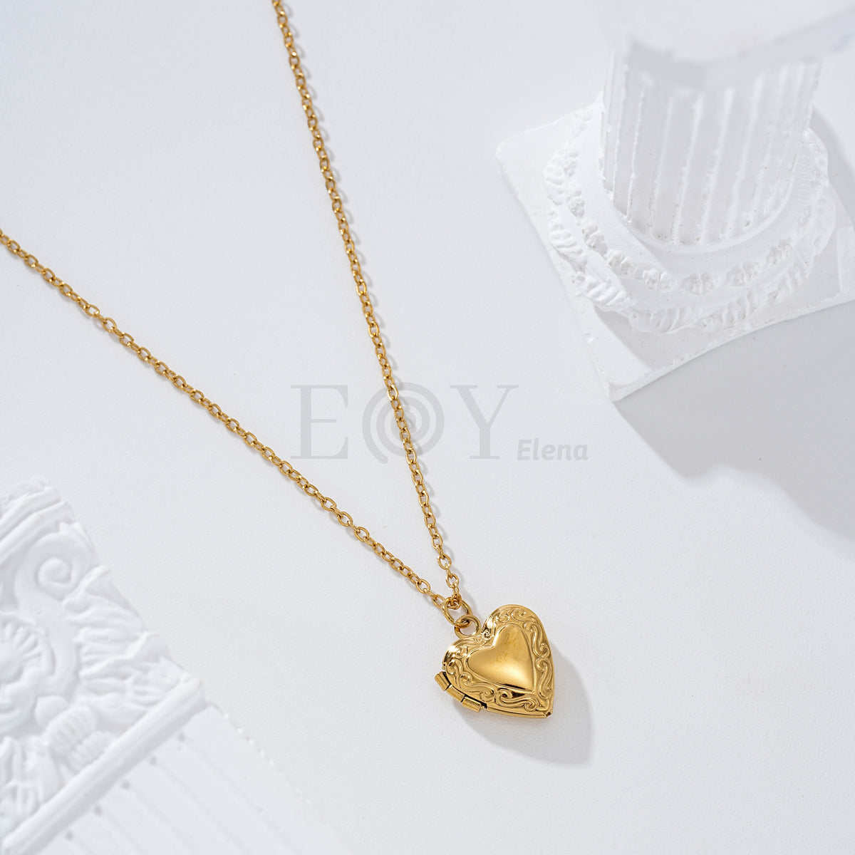 Collar corazón con interior acero