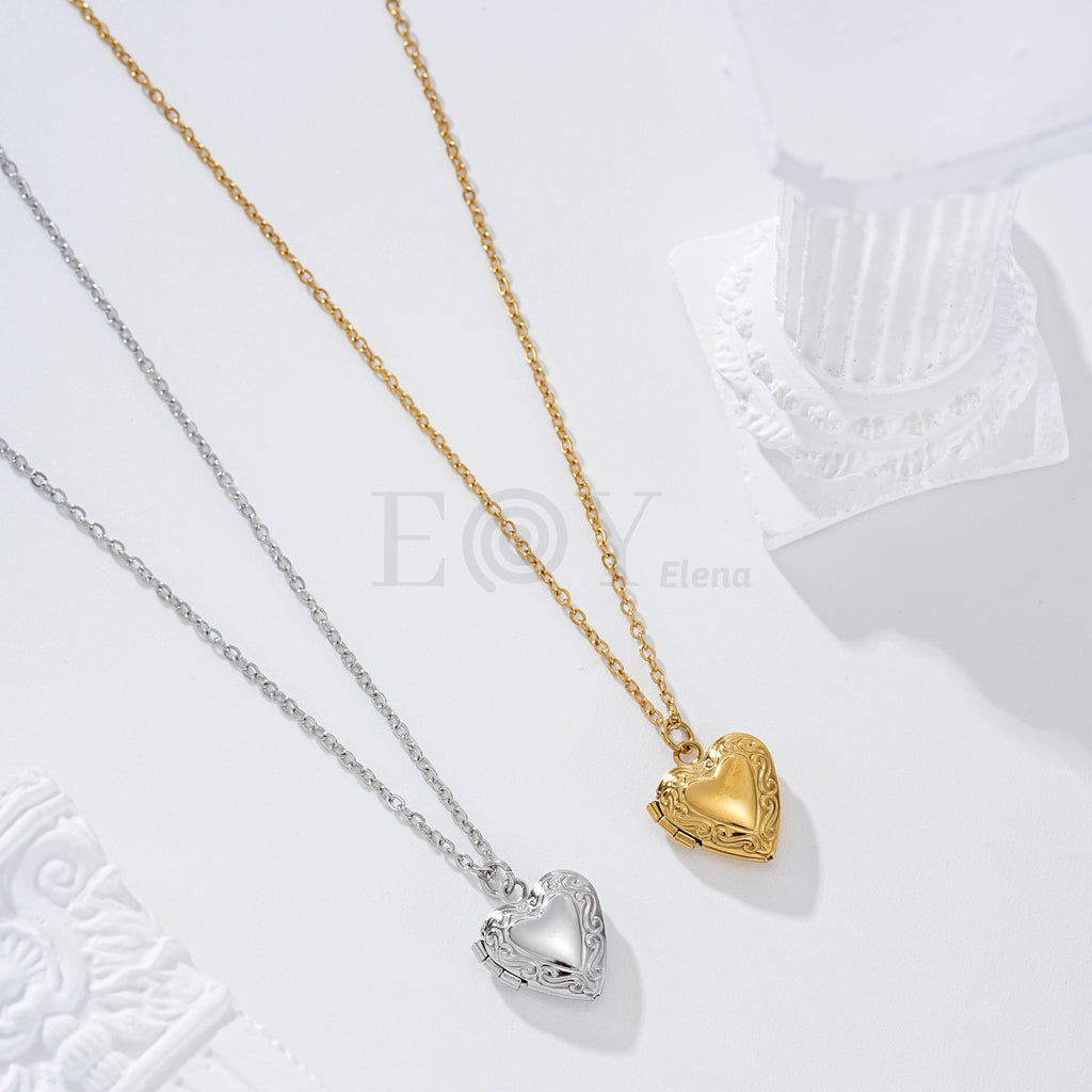 Collar corazón con interior acero