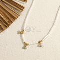 Collar perlas y cerezas circonitas