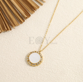 Collar chapa nacar con circonitas