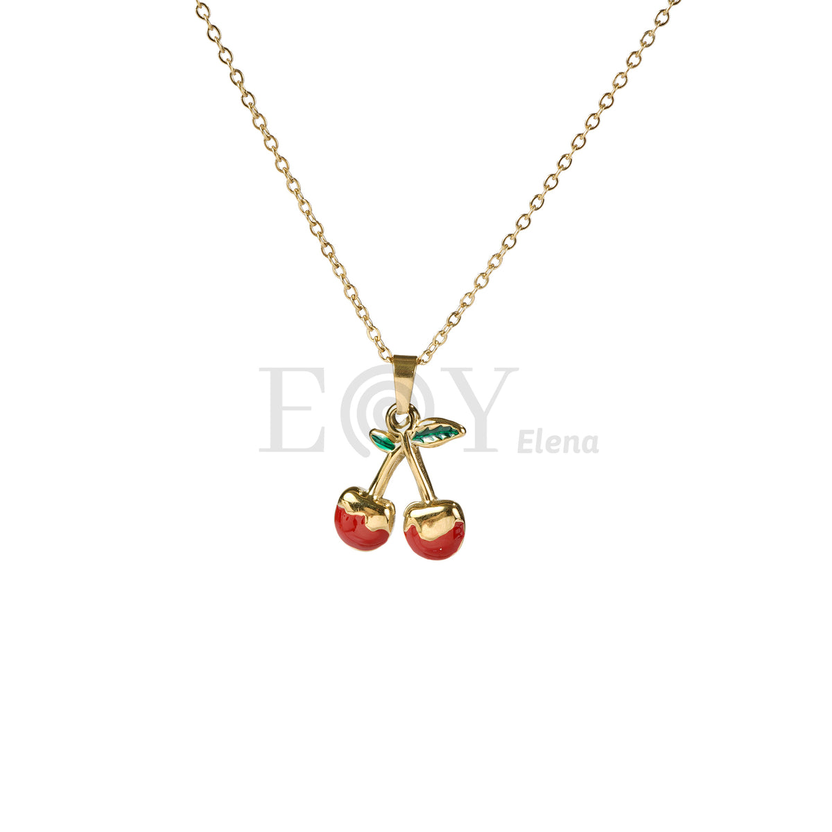 Collar cereza acero