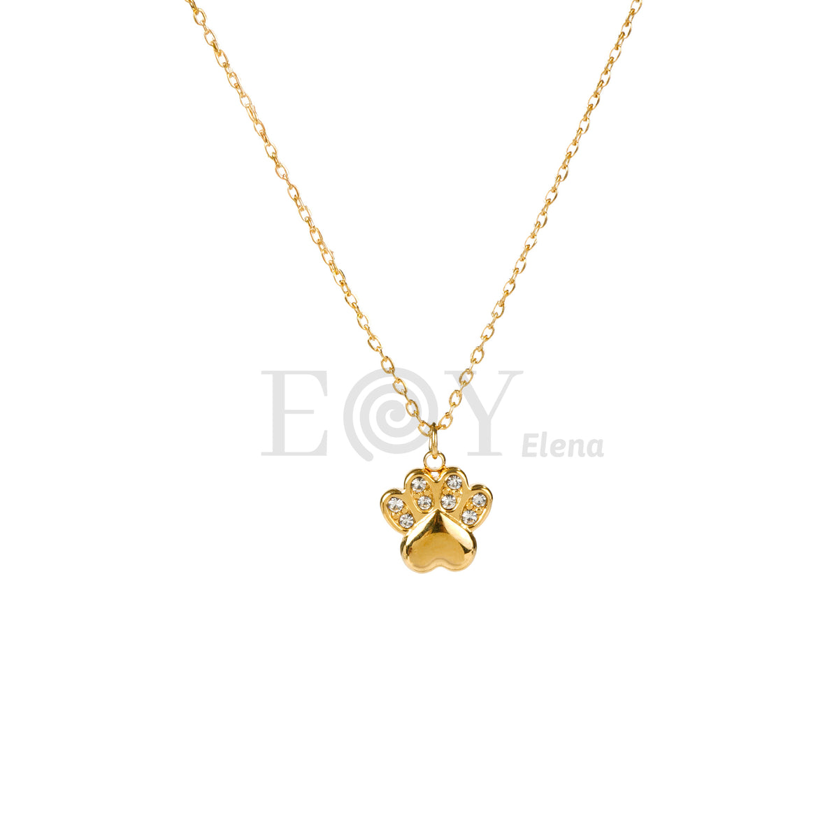 Collar huella animal circonitas acero