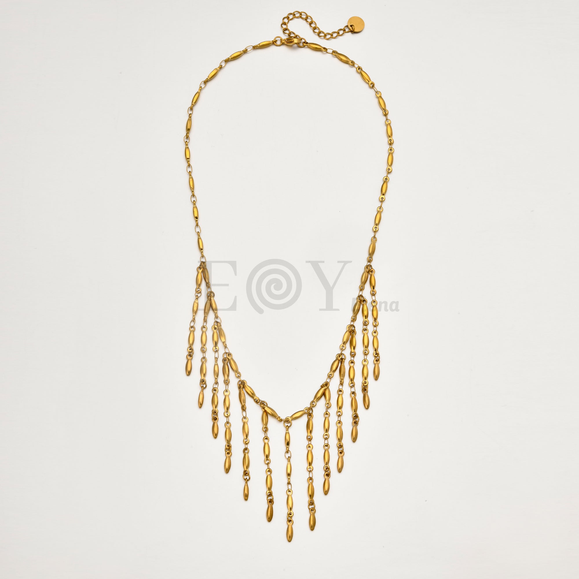 Collar Cascada Elegance de Acero Dorado