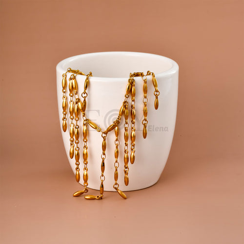 Collar Cascada Elegance de Acero Dorado