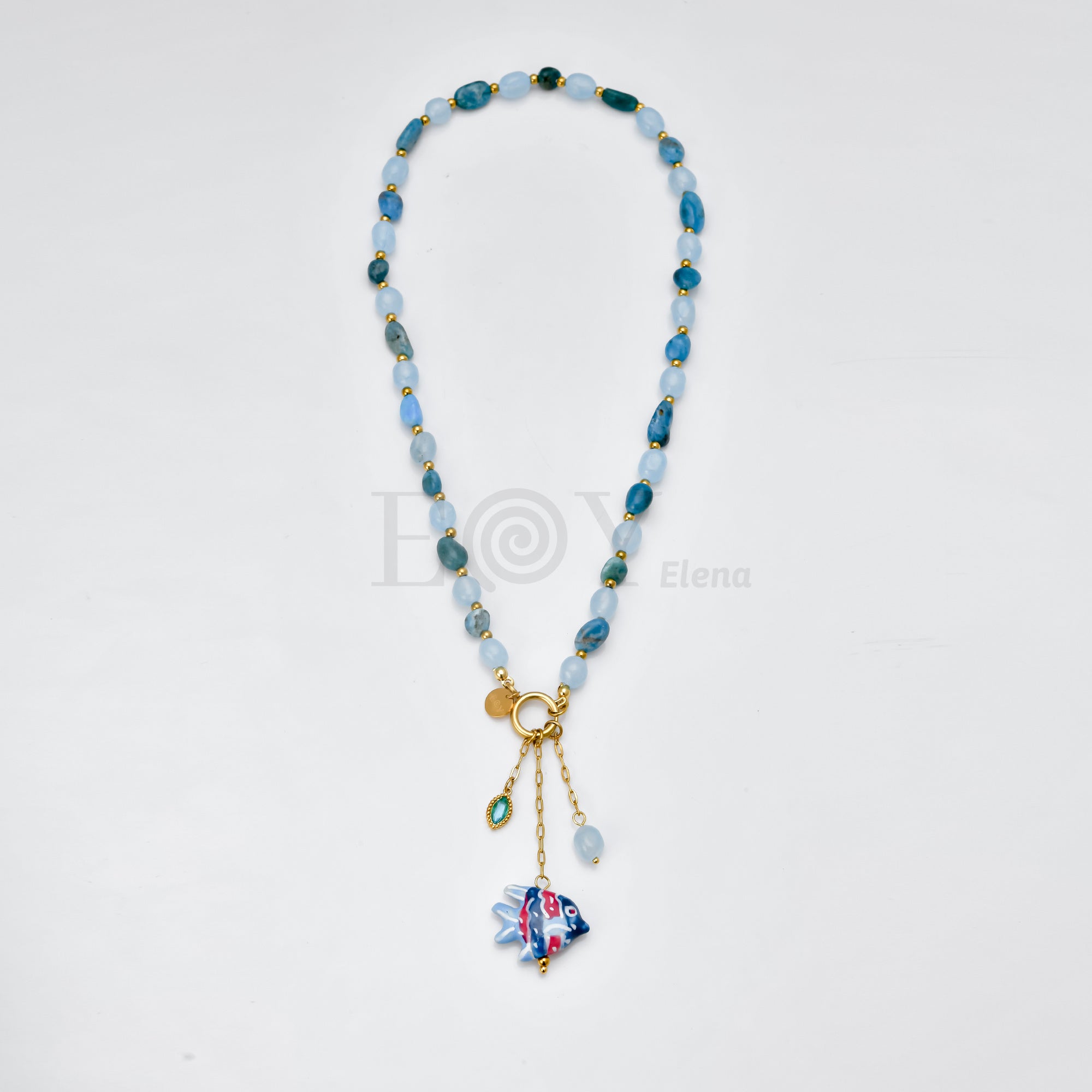 Collar piedras y pez