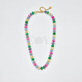 Collar piedras redondas colores