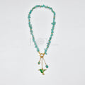 Collar piedras turquesa y pájaro