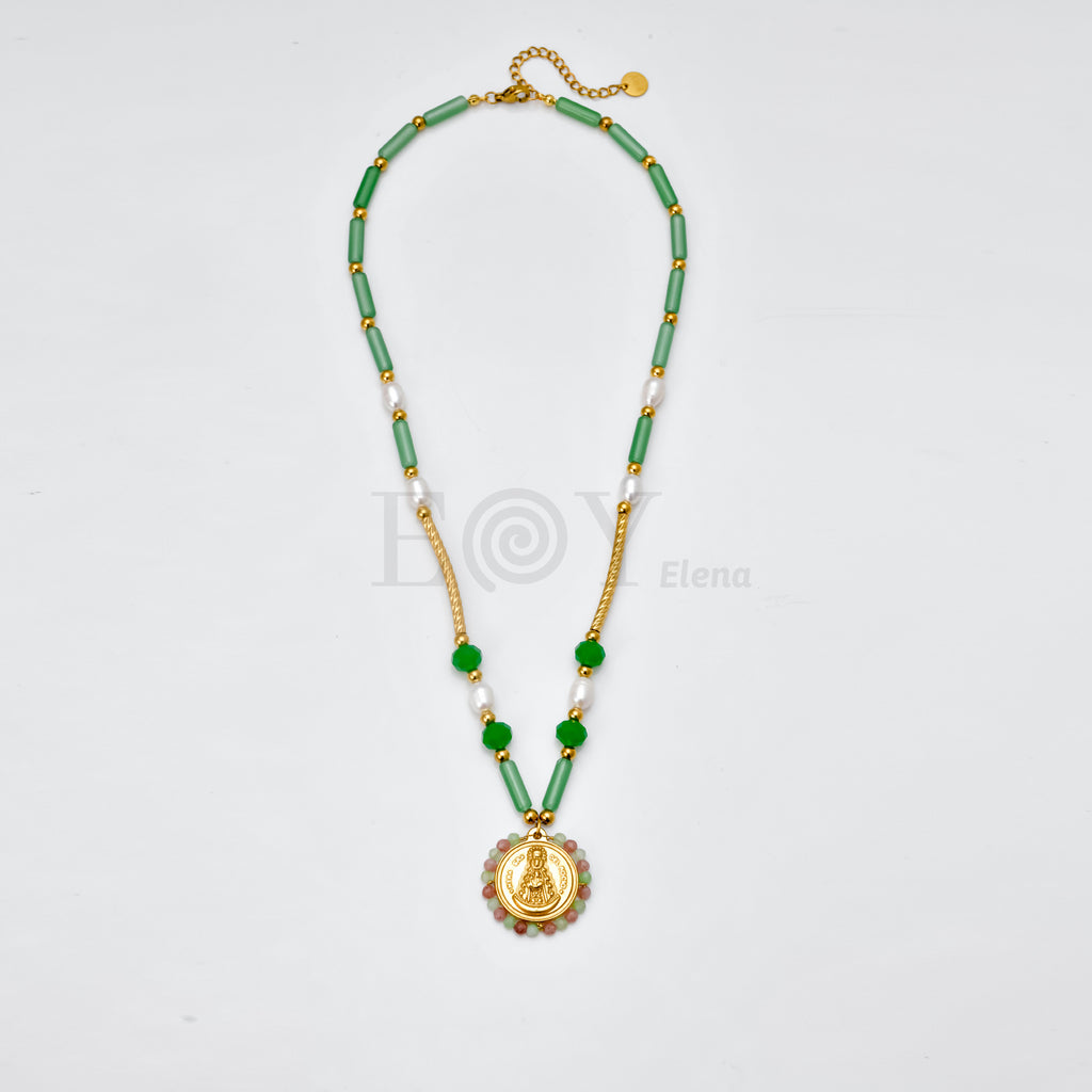 Collar Virgen del Rocío con piedras