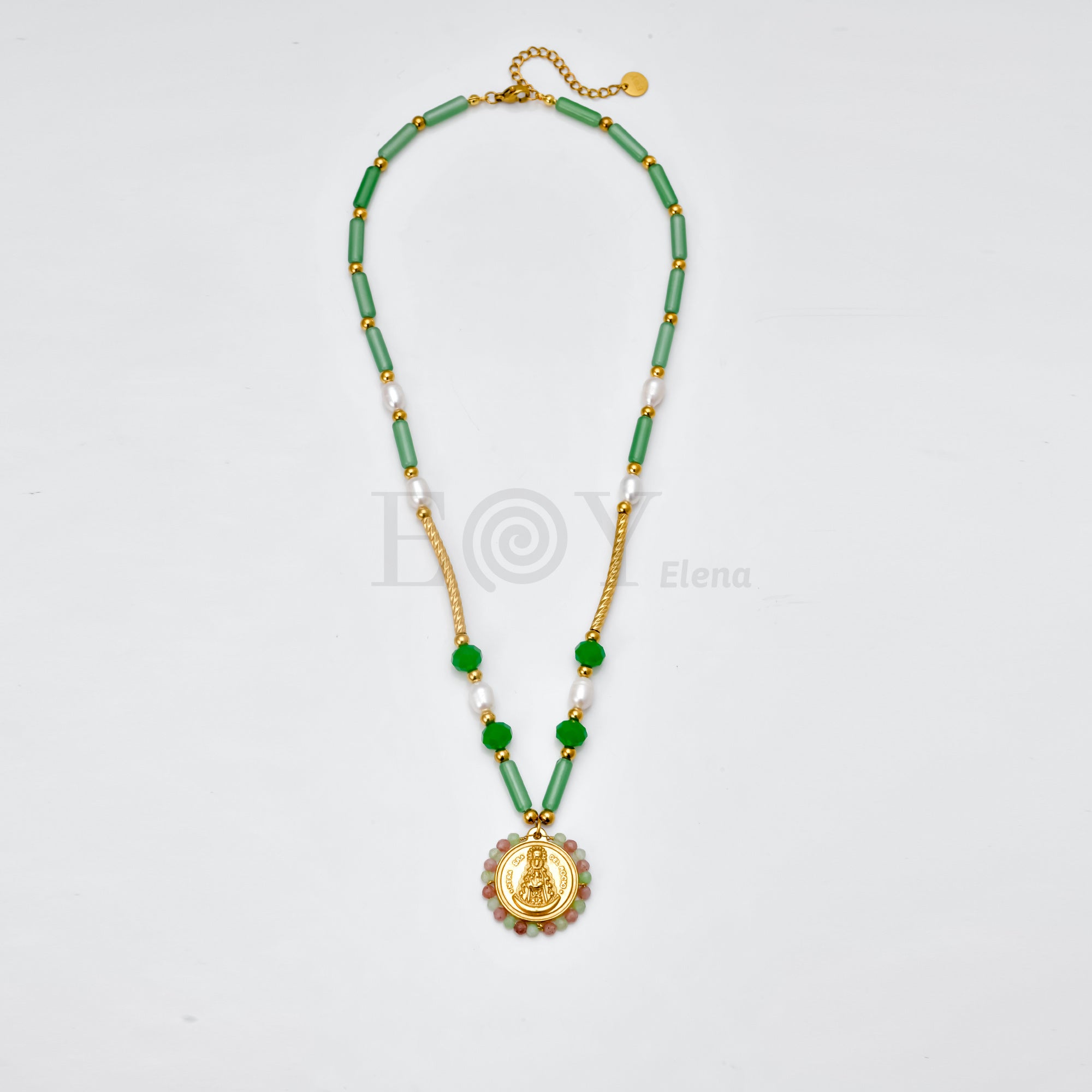 Collar Virgen del Rocío con piedras