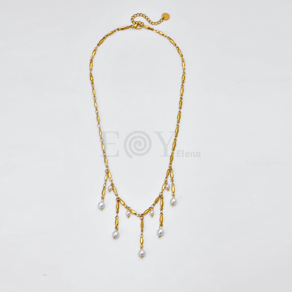 Collar cascada perlas