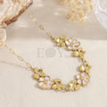 Enamelled flower necklace