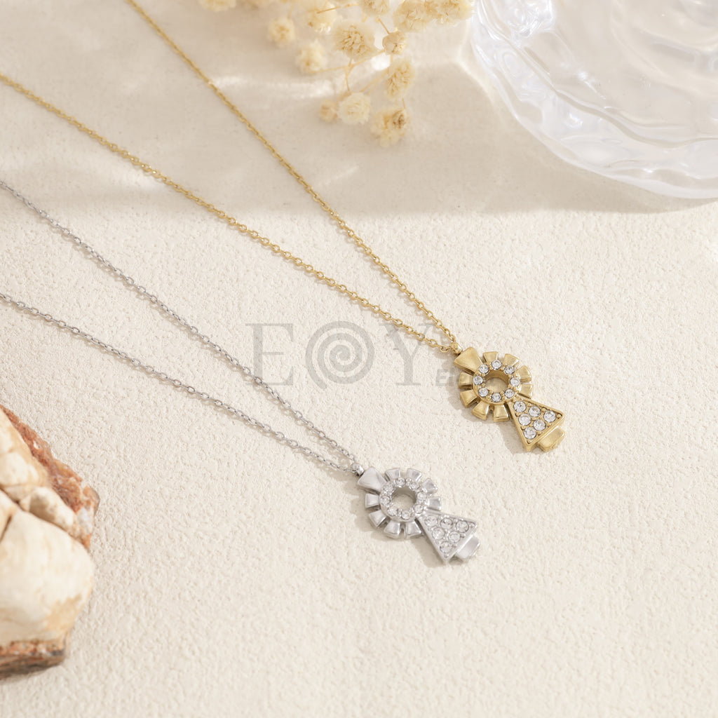 Collar Virgen del Pilar con circonitas