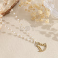 Collar perlas con Virgen del Rocío circonitas