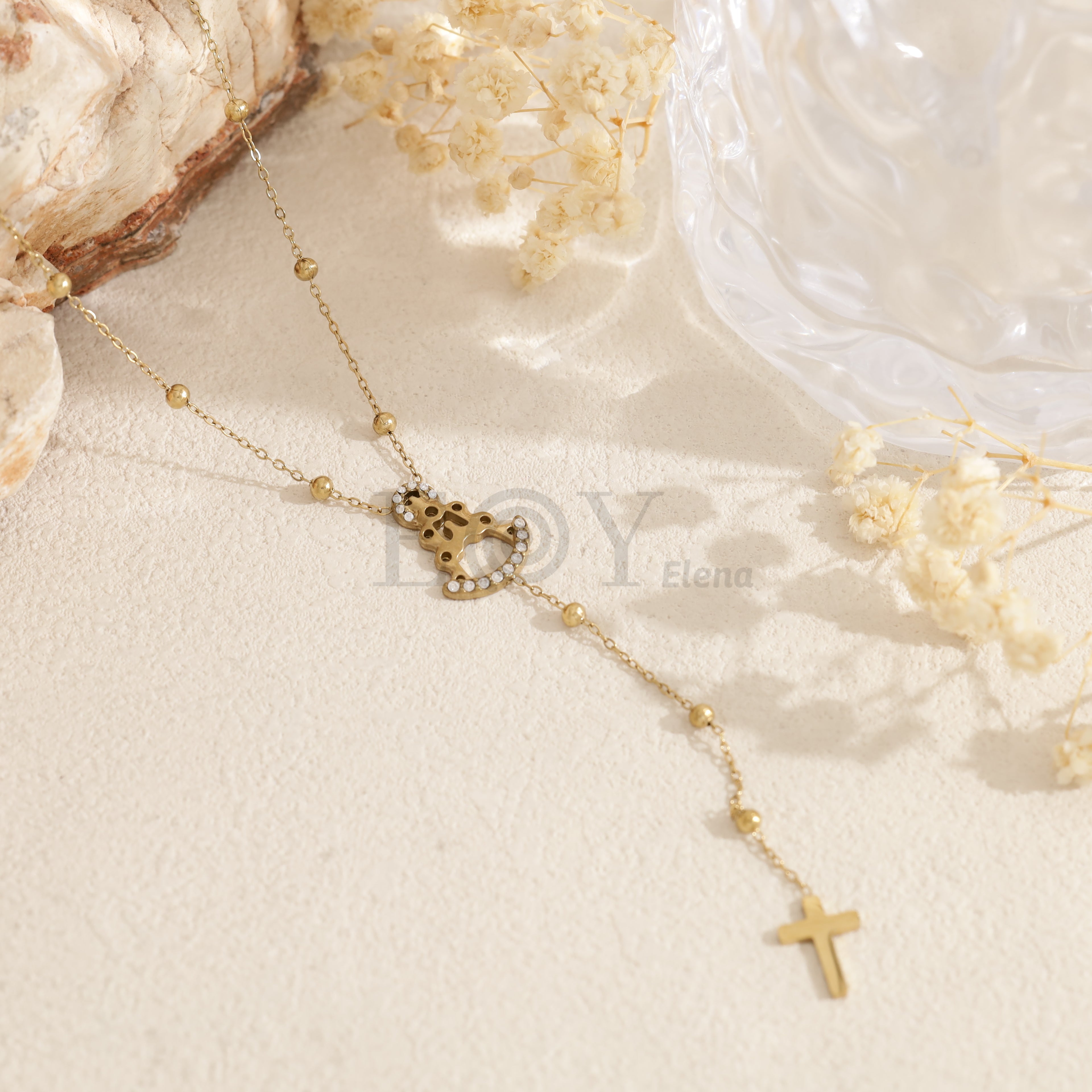 Collar Virgen del Rocío con cruz