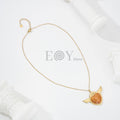 Collar Corazón Alado Ámbar