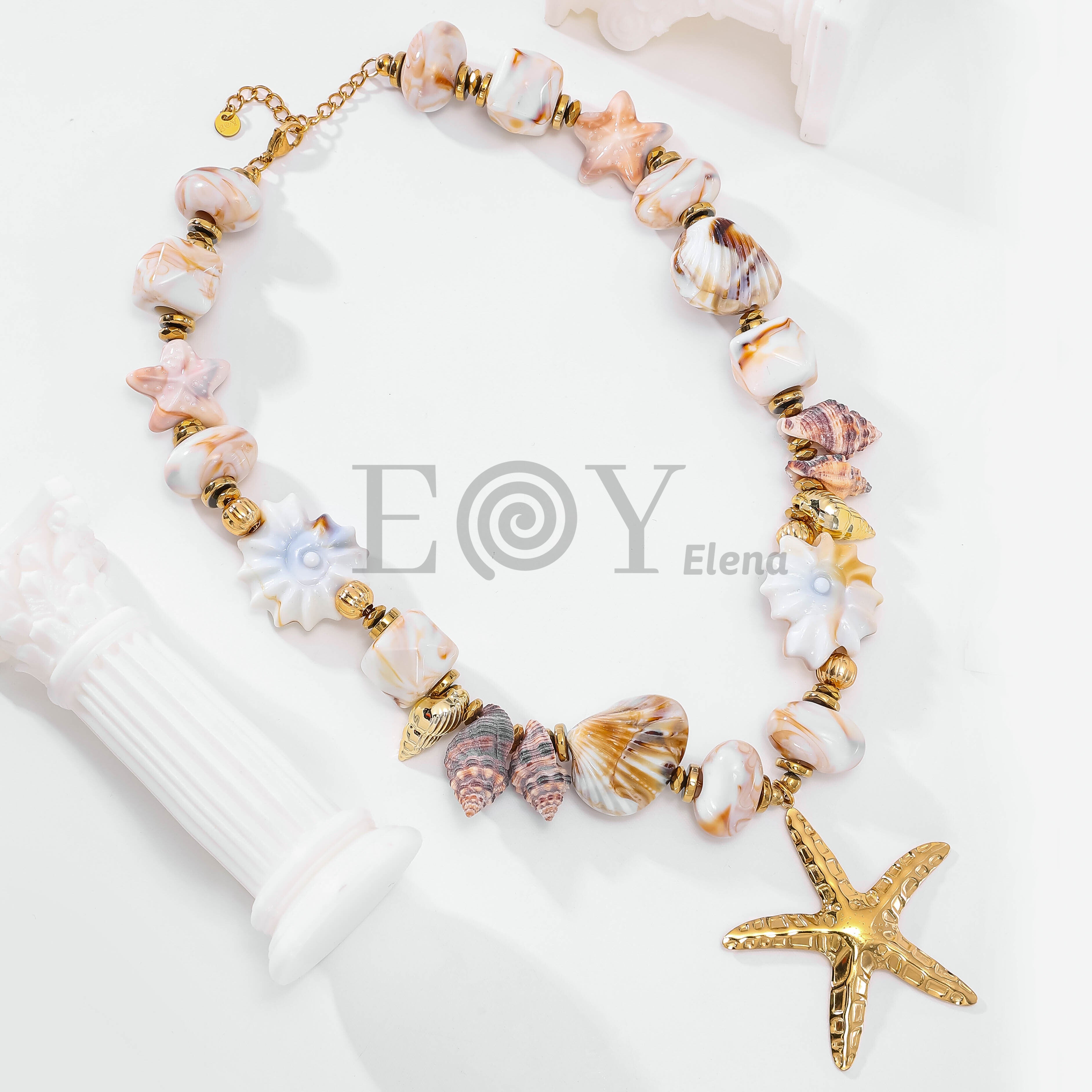 Collar conchas con estrella de mar