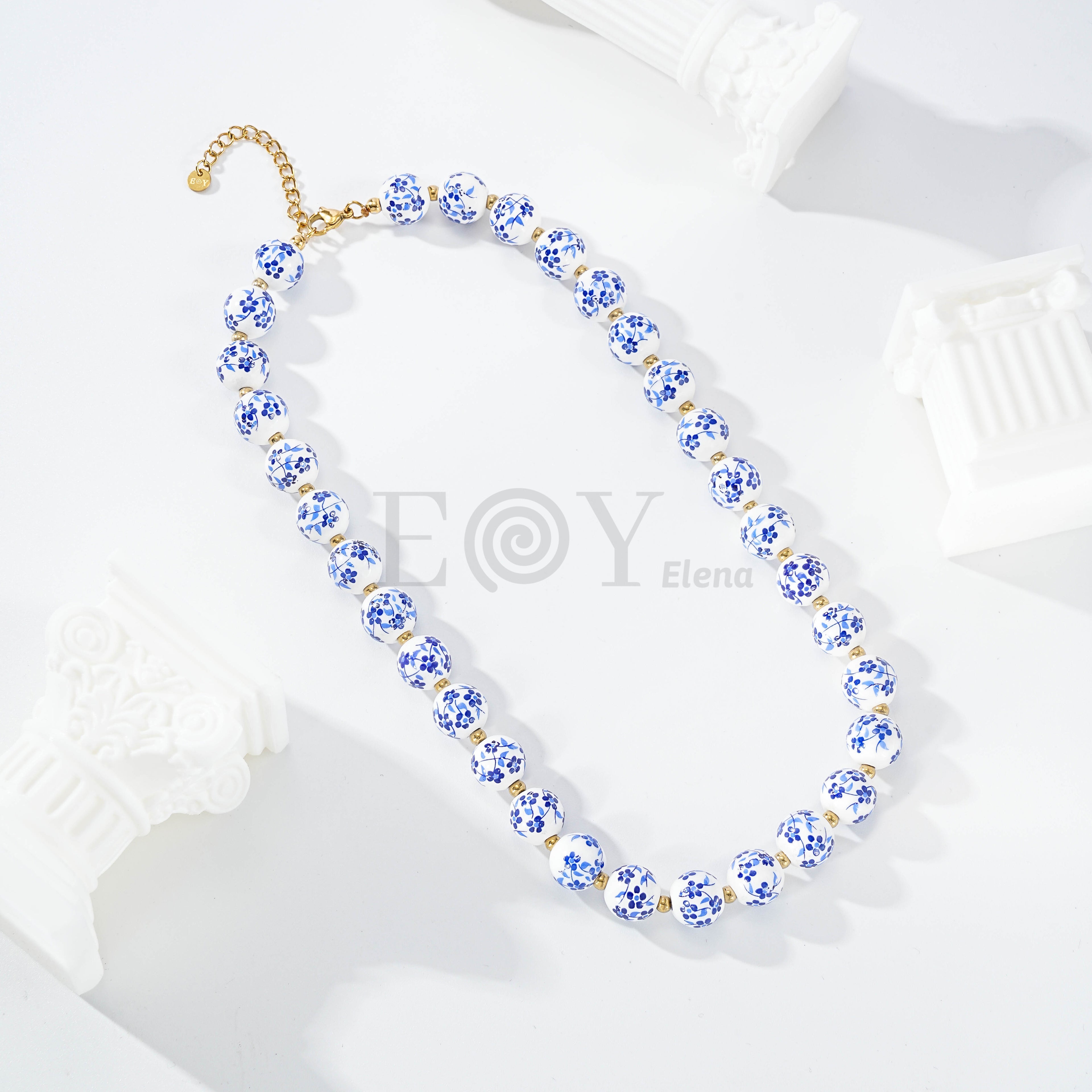Collar Porcelana Azul