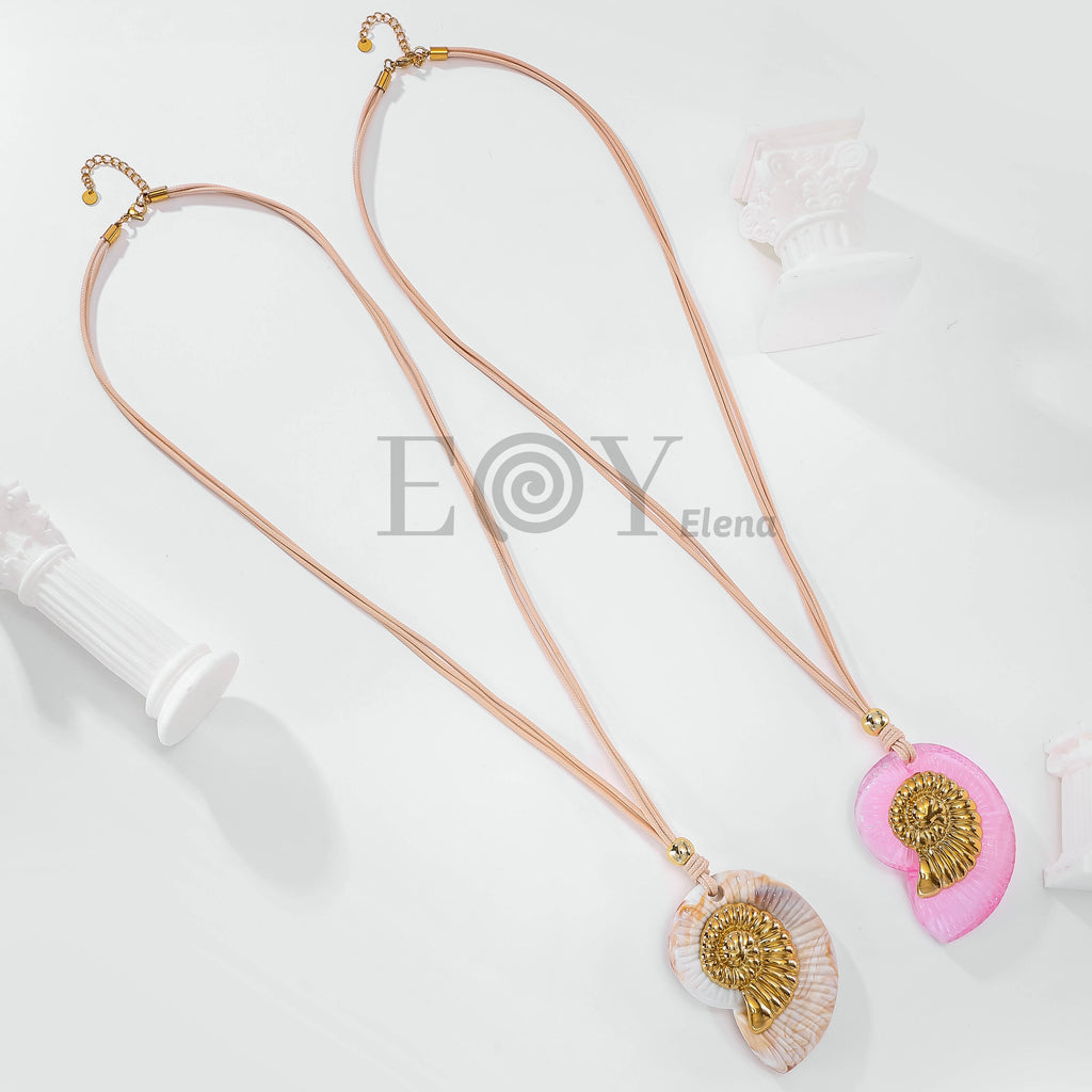 Collar cuerda y caracol
