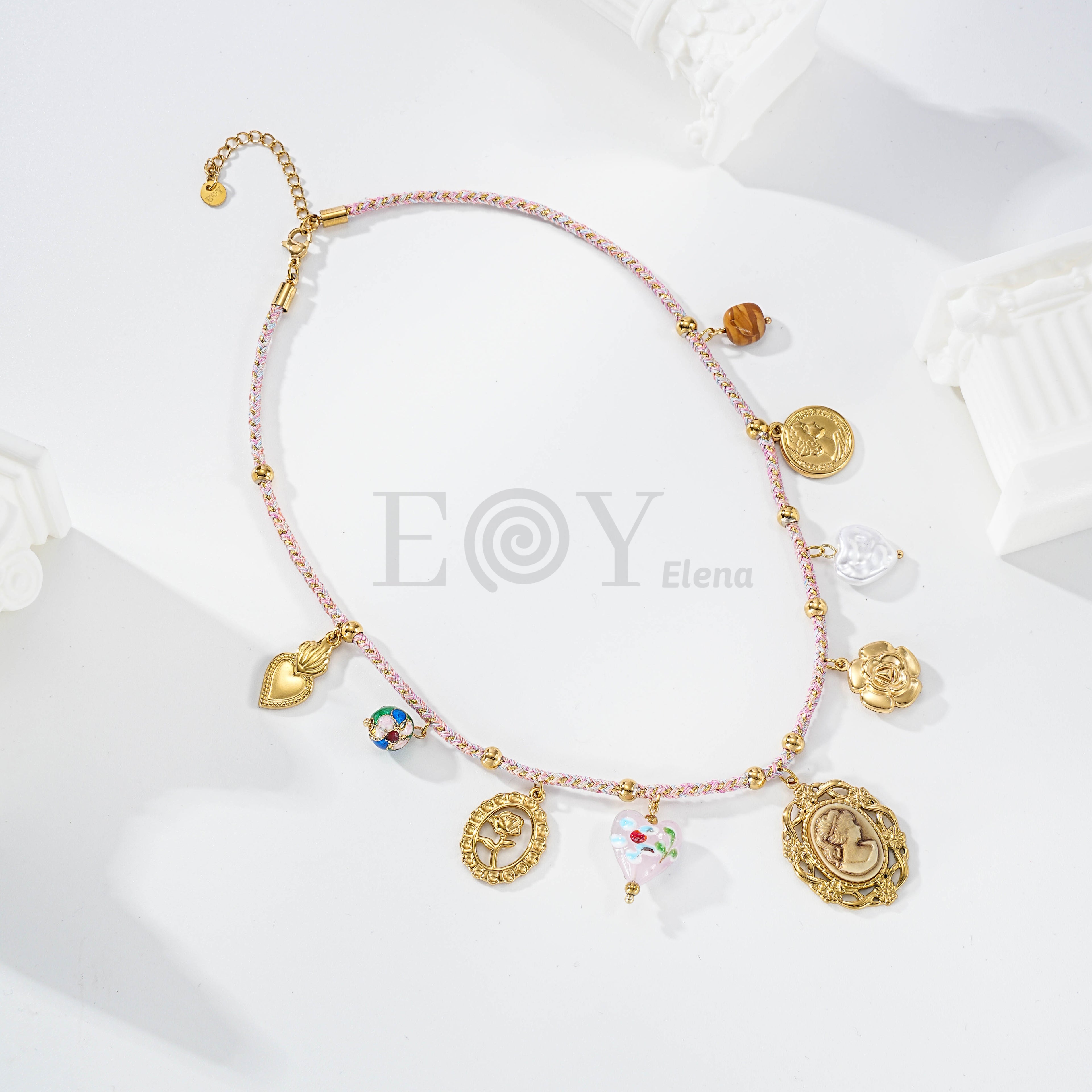 Collar Romance Vintage Rosa