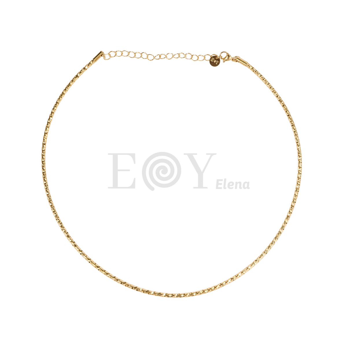 Collar choker con textura acero