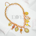 Collar con charms amarillos