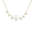 Collar con piedras colores acero