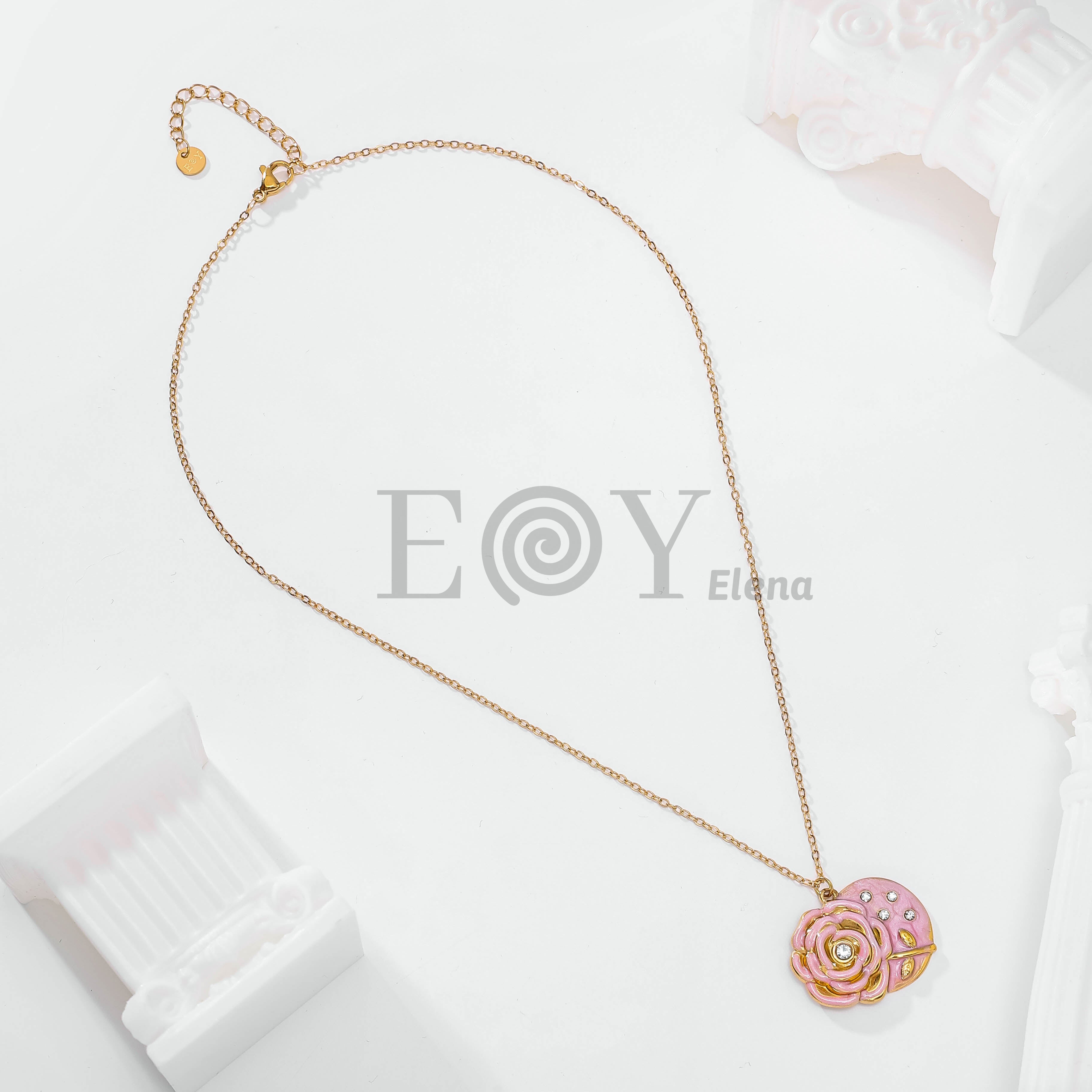 Collar rosa colores