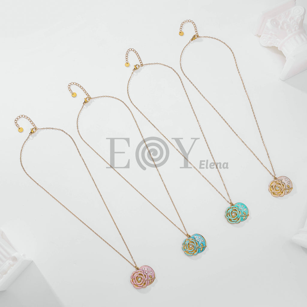 Collar rosa colores