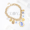 Collar aros gruesos con charms