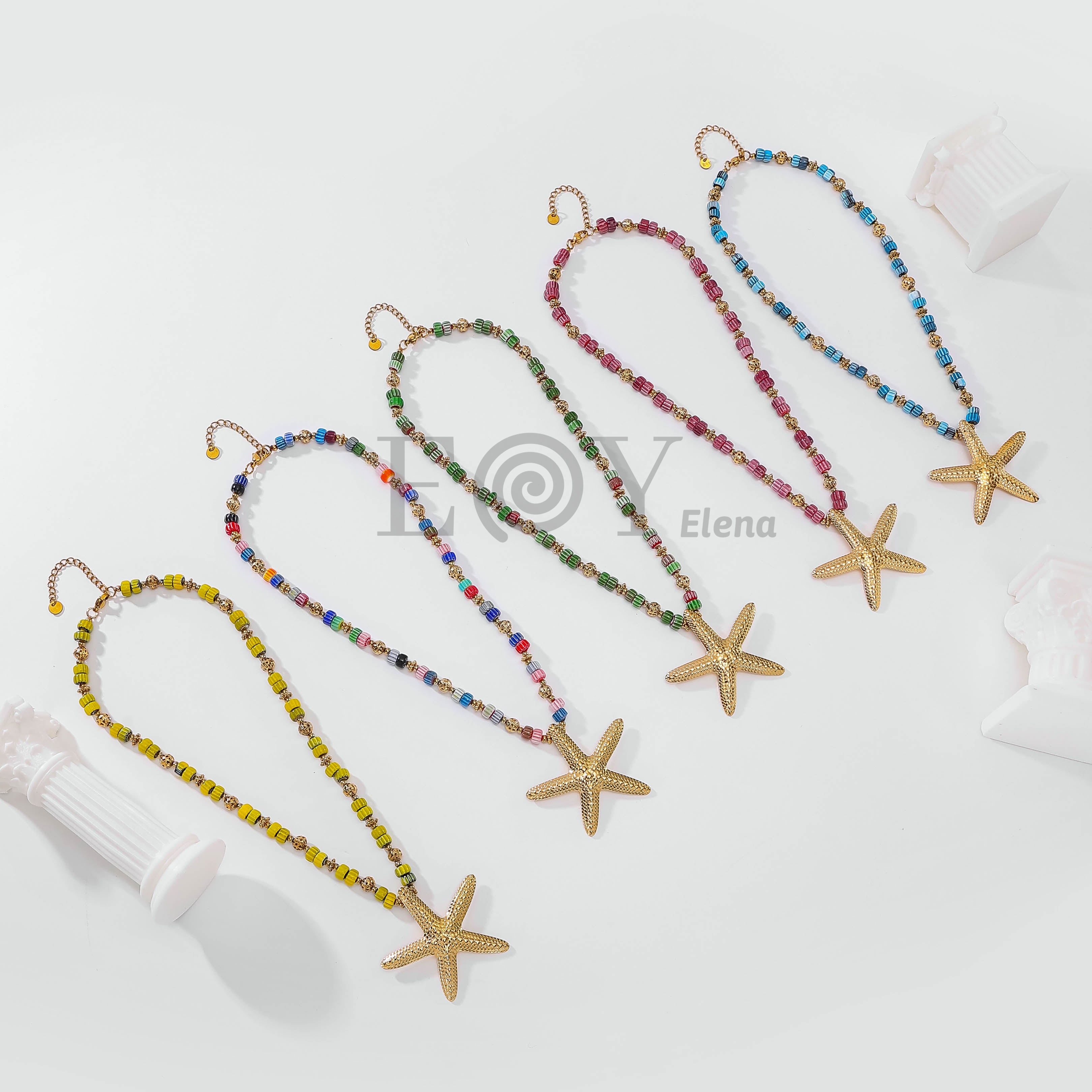 Collar bolas y estrella de mar