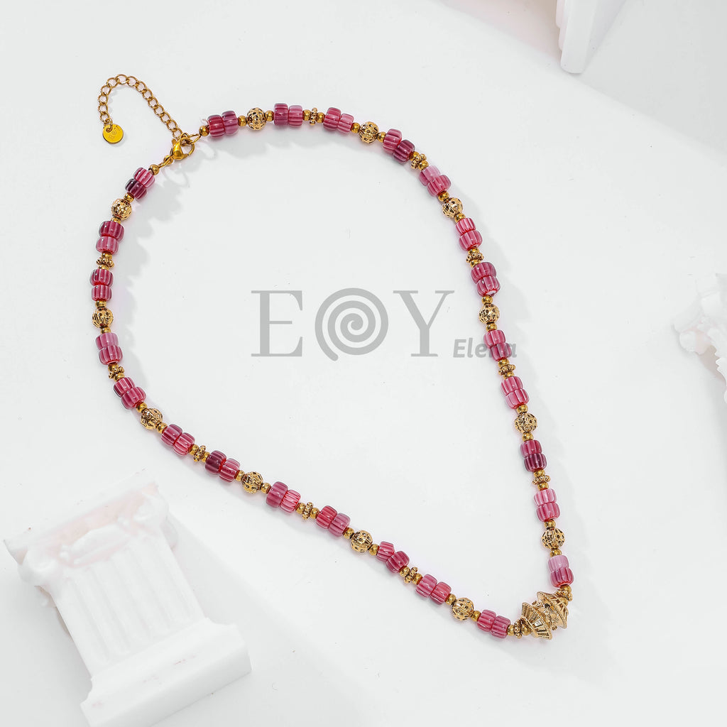 Collar bolas colores