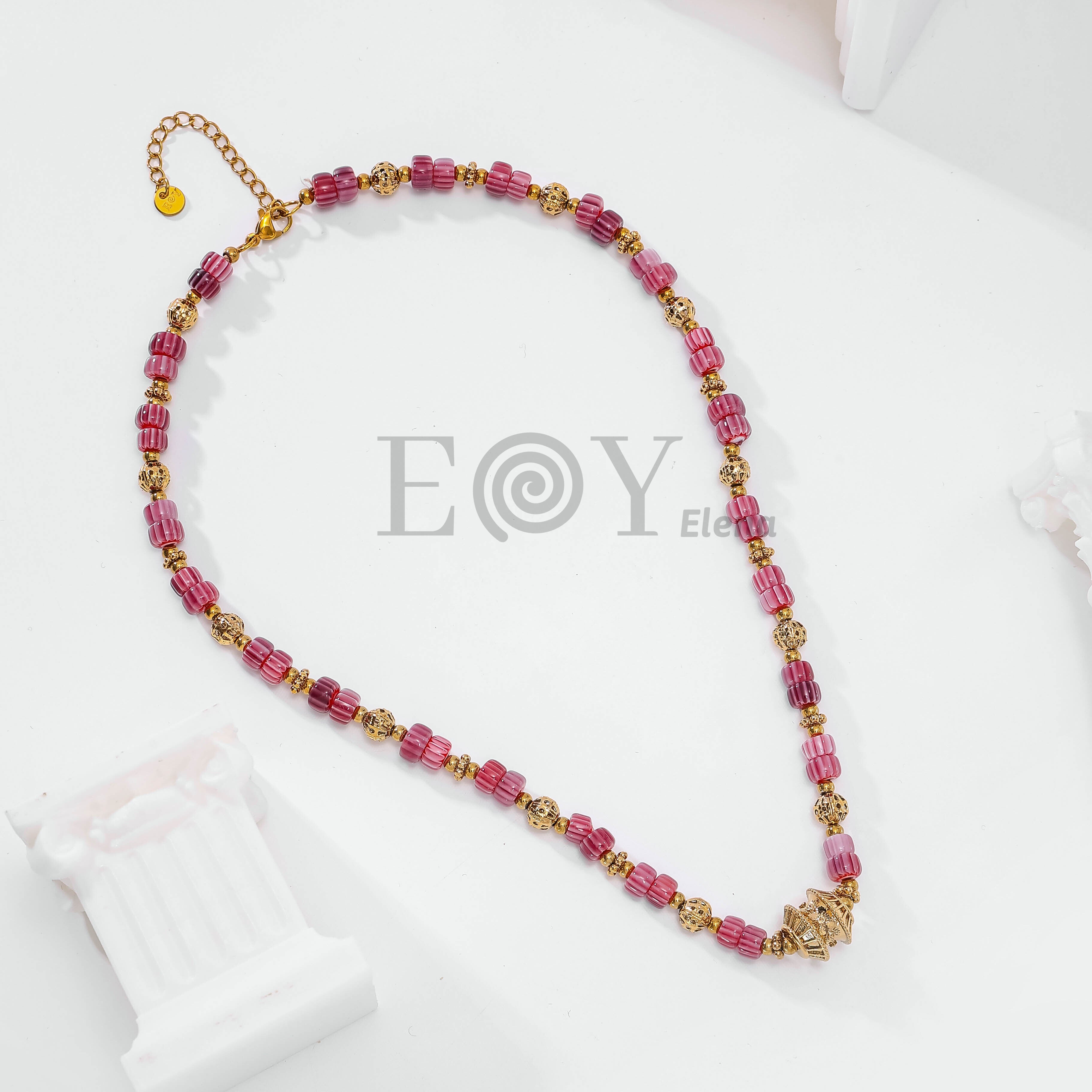 Collar bolas colores