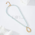 Collar con bolas y aro central