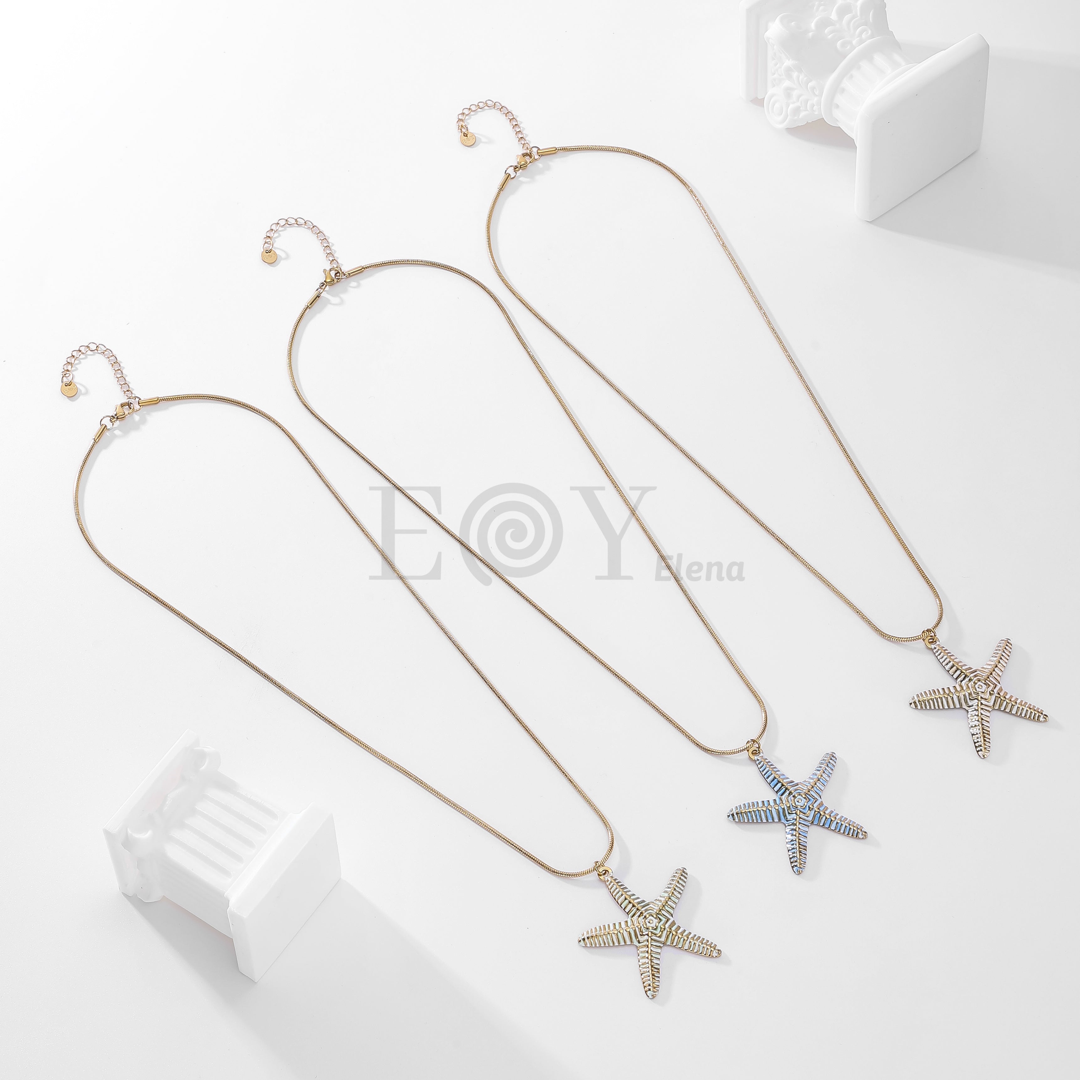 Collar estrella de mar rayas