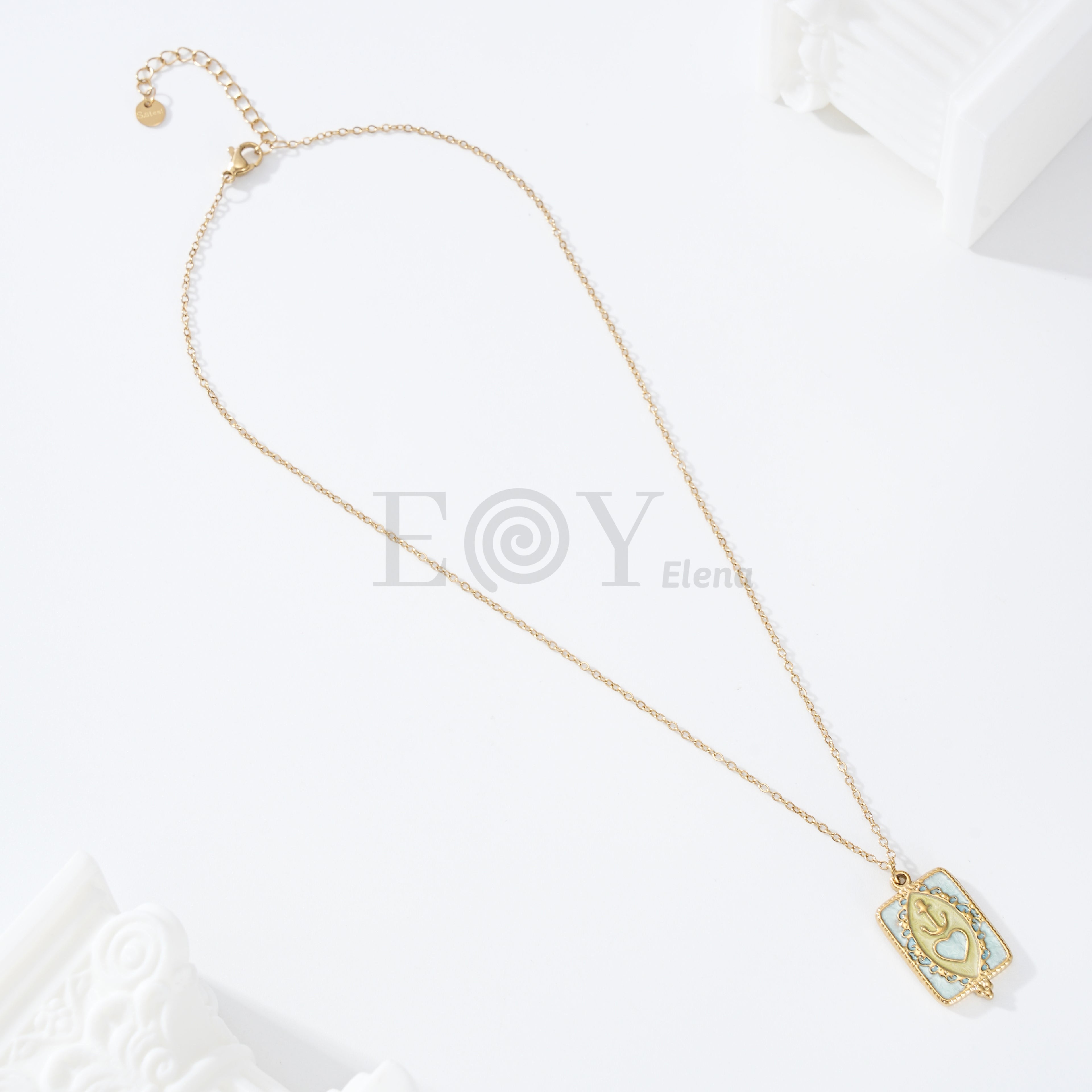 Collar chapa azul