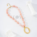 Collar piedras con aro grande central