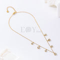 Collar circonitas redondas blancas