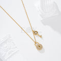 Collar candado y llave circonitas acero