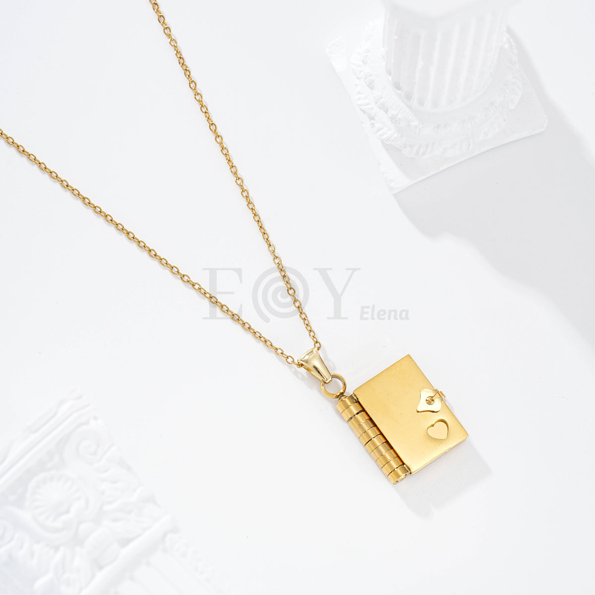 Collar libro acero
