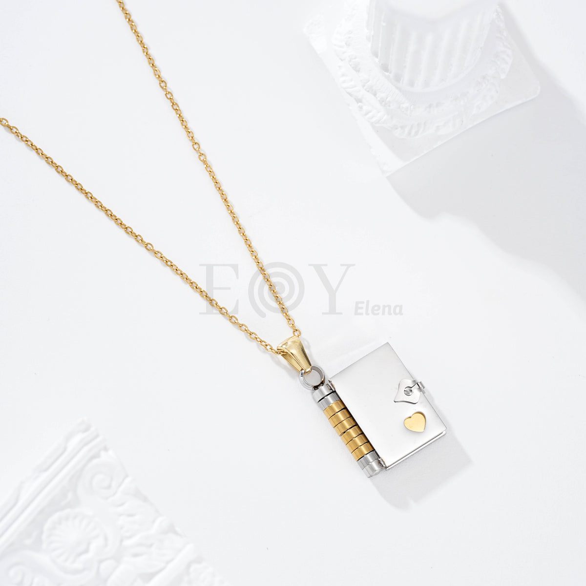 Collar libro acero