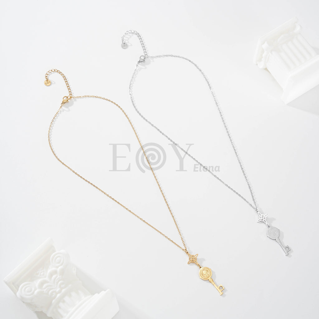 Collar nudo de bruja y llave de San Benito