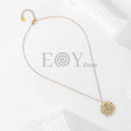 Collar de estrella con símbolos y circonitas multicolor