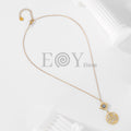 Collar con nudo de bruja y ojo turco + medalla de símbolos