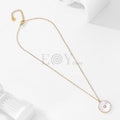 Collar chapa nacar con circonita