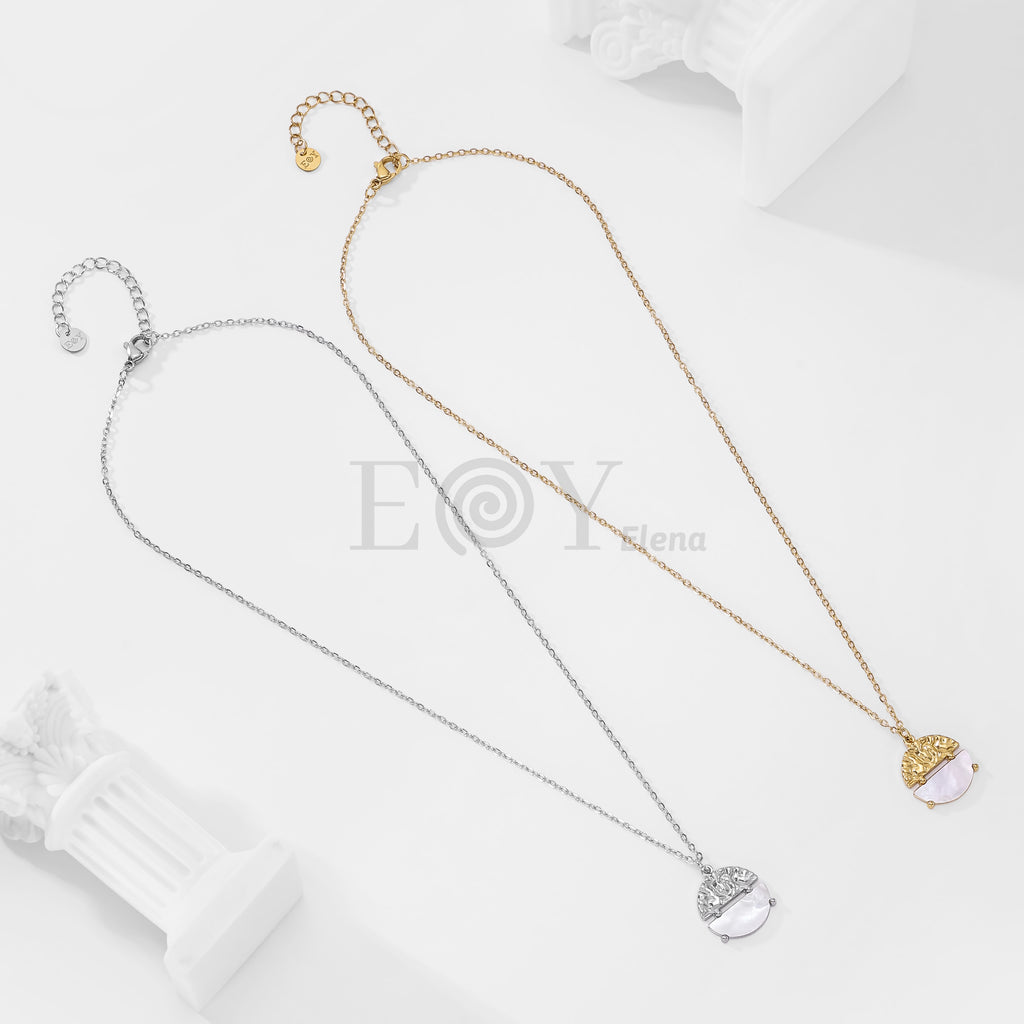 Collar chapa con nacar